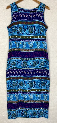 Sag Harbor макси платье женщин 10 без рукавов пейсли курорт отпуск лето - Изображение 1 из 4