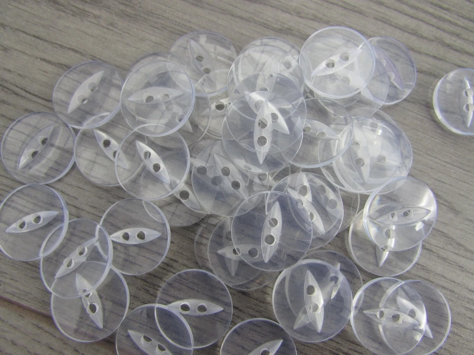 16mm Clear Fisheye Buttons Packs of 10, 20, 50 or 100 - Image 1 of 1
