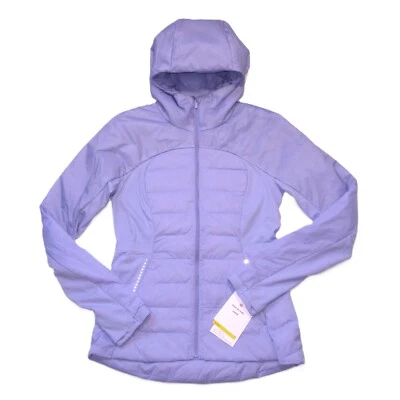 Jaqueta Lululemon Down For It All nova com etiquetas acolchoada lavanda crepúsculo zíper completo 8 $228 - Imagem 1 de 4
