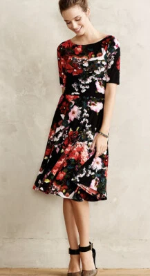 Anthropologie Marc Bouwer Made In Kind Floral Midi A-Line dress size 6 - Image 1 of 4
