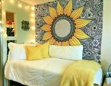 Intensiv Farbe Gelbe Sonnenblume Wandbehang Hippie Strandtuch Neu Wandteppich