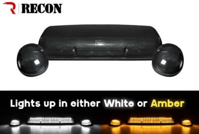 2002-2007 Chevy Silverado & GMC Sierra 2500 3500 Smoked LED Cab Roof Lights - Image 1 of 4