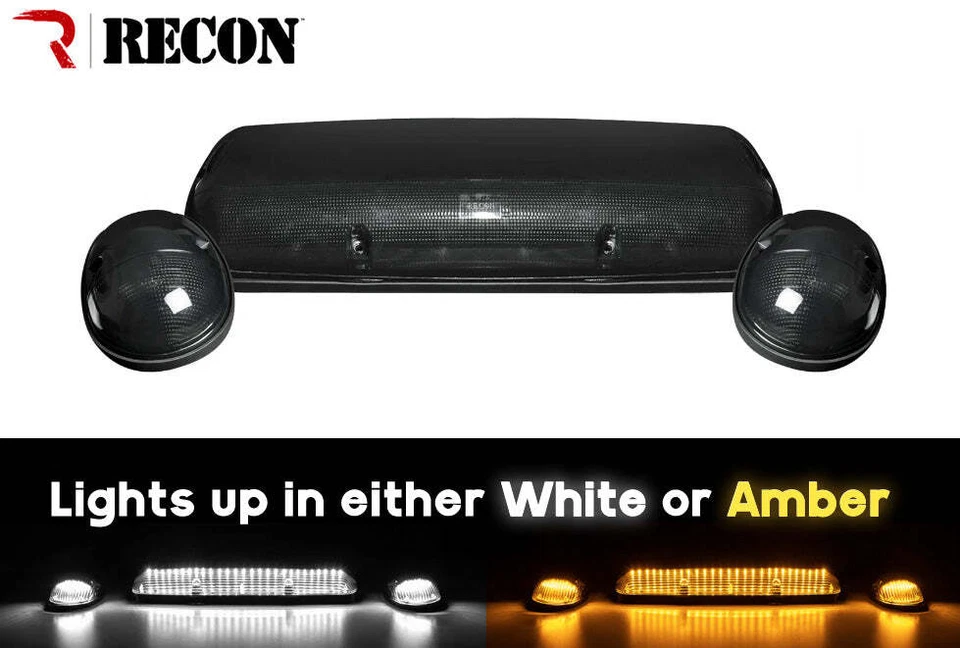 2002 - 2007 雪佛兰索罗德和吉姆西 Sierra 2500 3500 烟熏 LED 驾驶室车顶灯 — 第 1/4 张图片