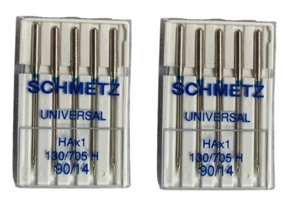 10 Schmetz Sewing Machine Needles Size 14 Universal 130/705 H 90/14 2 packs of 5 - Image 1 of 4