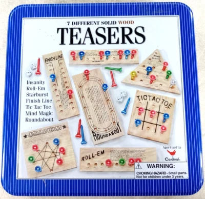 7 diferentes teasers de madera maciza juego lata de Cardinal Foto 1 de 3