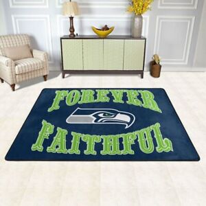 Forever Faithful Seattle Seahawks Fan Carpet Anti-skid Floor Blanket 36*24in