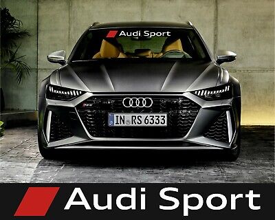 Audi Sport Windschutzscheiben Aufkleber Sticker Quattro A3 A4 A5 A6 TT S3 Rs R8  • 15€