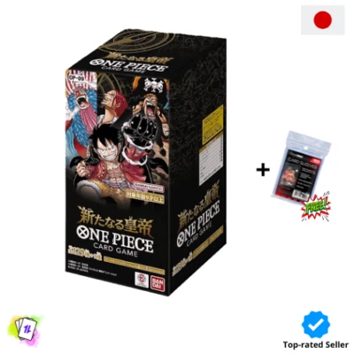 One Piece OP09 The New Emperors Boosters Box Sealed Japanese + 100 Sleeves - Image 1 of 2