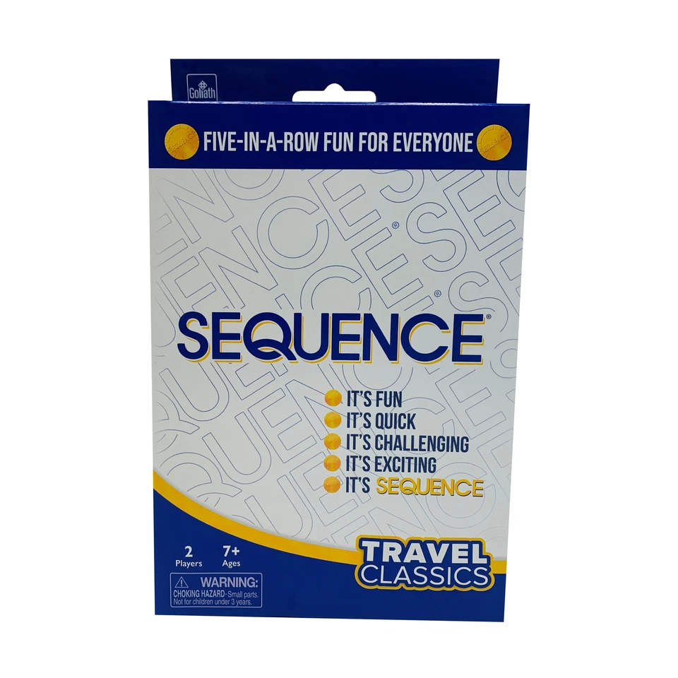 Goliath Sequence Board Game Travel Size With Case