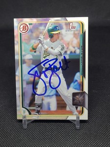 SKYE BOLT 2015 BOWMAN DRAFT AUTO SIGNED OAKLAND A'S UNC TAR HEELS RC RARE