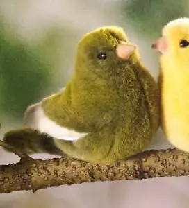 Grün Kanarienvogel Von Kosen / Kösen - Plüsch Sammelobjekt Plüschtier Vogel - - Bild 1 von 1