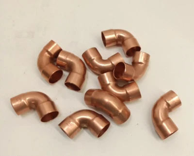 Mueller W02084 1-1/4"C x C Wrot Copper SR 90° Elbow Female Solder 1-3/8"OD 10pk - Image 1 of 4