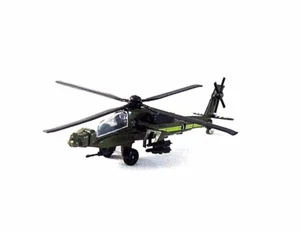 APACHE AH 64A MILITAR, MODELO DE HELICÓPTERO FUNDIDO A PRESIÓN MOTORMAX, 4,5 PULGADAS - Imagen 1 de 12