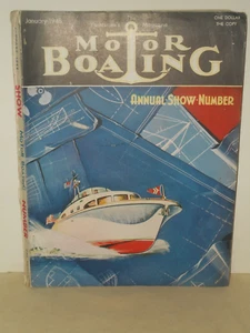 MOTOR BOATING 1948 Annual Show Number 1 Magazine January BOAT SPECIFICATIONS - Picture 1 of 24