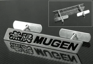 Insignia emblema de grabado Mugen cromado de metal 4,3"" x 0,6"" para parrilla Honda Acura - Imagen 1 de 1