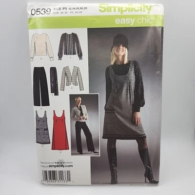 Simplicity 0539 Misses Blouse Jacket Pants Jumper Dress Size 12-20 Uncut  - Image 1 of 4