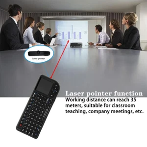 Rii k01v3 mini teclado inalámbrico puntero láser retroiluminado para enseñanza multimedia - Imagen 1 de 13