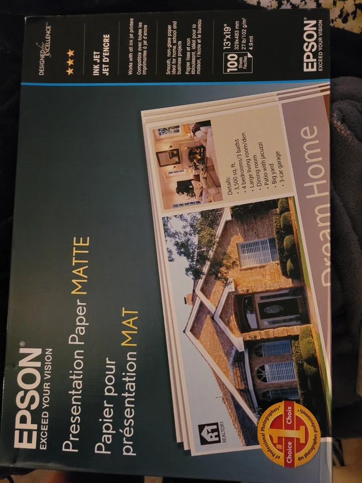 Epson 13” x 19” 100 Sheets Photo Matte - Image 1 of 1