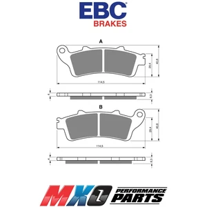 EBC Front Brake Pads Honda GL1800 GOLD WING F6B 40TH ANNI 2016 FA261HH - Picture 1 of 1