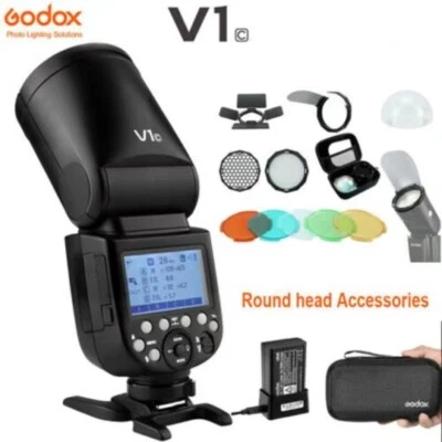 Godox V1C TTL 1/8000s HSS Round Head Flash For Canon+Magnetic Accessories Kit - Image 1 of 4