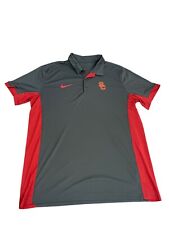 Nike Mens Polo Shirt University of Southern California burgundy size XL Trojans