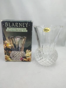 Vintage 1989 Crystal D Adriana Blarney Scottish Thistle vase 24% Lead Crystal - Picture 1 of 7