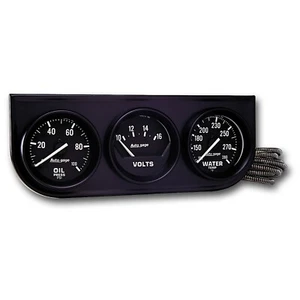 AutoMeter 2-1/16" Black Gauge Console Oil Press / Water Temp / Voltmeter 2397 - Picture 1 of 1