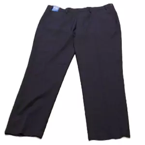 Haggar Men All Day Comfort Slim Straight Fit Dress Pants Navy Size 42x30 New - Picture 1 of 8