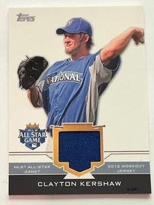 2012 Topps Baseball Clayton Kershaw Game Used Jersey Card All Star Game - Picture 1 of 1