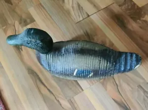 Antiker Stockentenholz Ente Köder mit Glasaugen handgeschnitzt - Bild 1 von 7