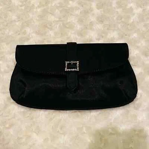 Nitebags Evening Clutch Black Satin Purse Bag - Picture 1 of 11