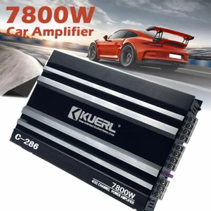 4 Channel AB Class Car Amplifier 7800W Stereo Audio Amp For Subwoofers Speakers - Picture 1 of 5