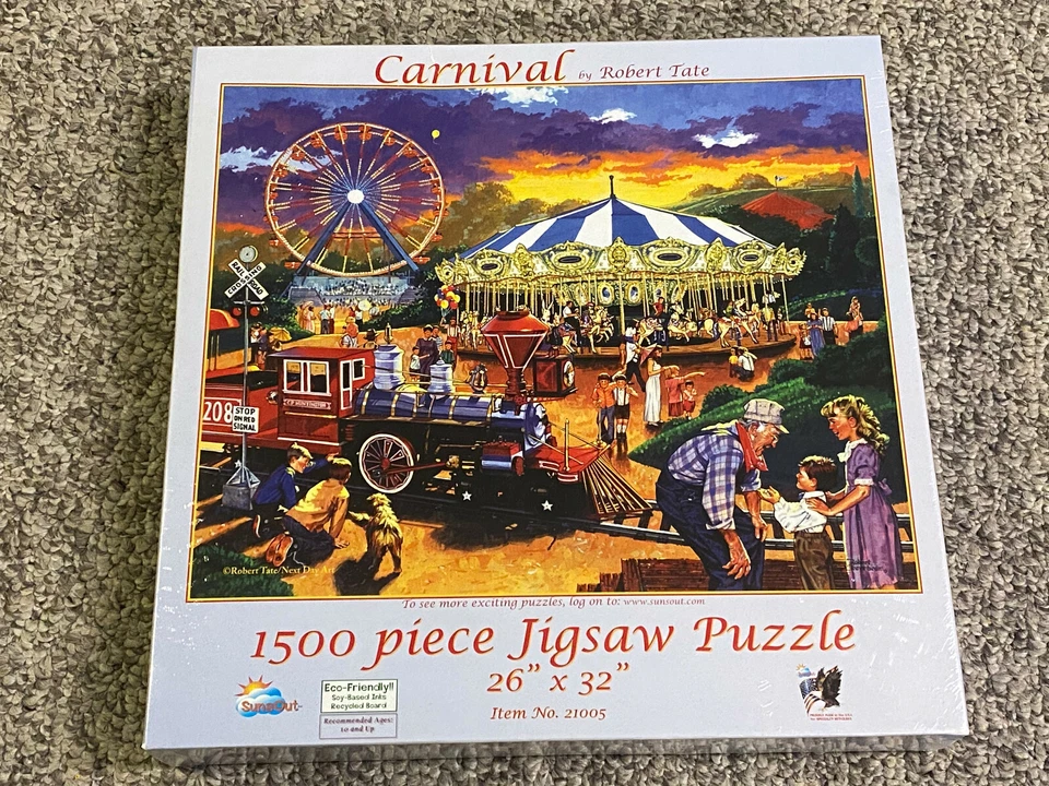 Carnival - 1500 Pcs, SunsOut, Robert Tate, 26x32", New & Sealed - Image 1 of 1