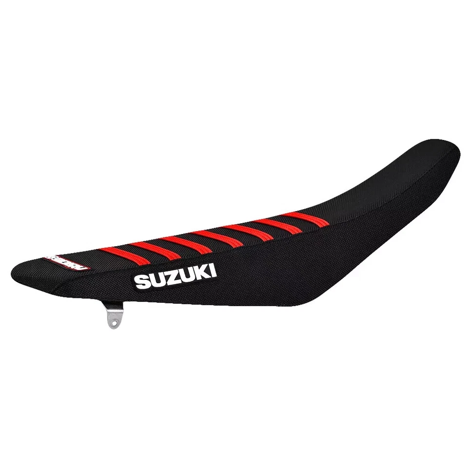 Suzuki RMZ 450 Stewart 2008-2017 cubierta de asiento costillas todo negro/rojo #42 logotipo Foto 1 de 3