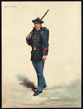 Antique Print-SOLDIER-TRAINING-RIFLE-BACKPACK-BATAILLON SCOLAIRE-Legras-1875