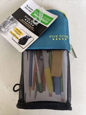 Bolsa para lápices Mead Five Star Stand 'N Store se adapta a carpeta de 3 anillas, poliéster, NUEVO Foto 1 de 4