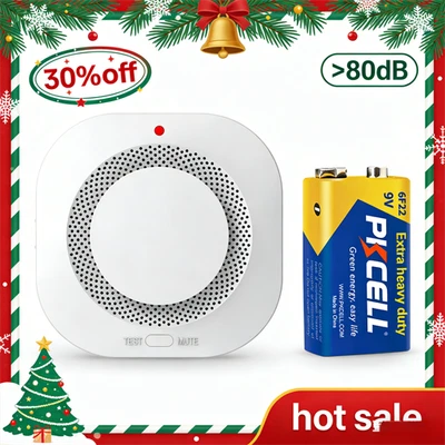 ABUS Rauchwarnmelder Feuerwarnung mit Batterien Feuermelder Rauchmelder Brandmelder