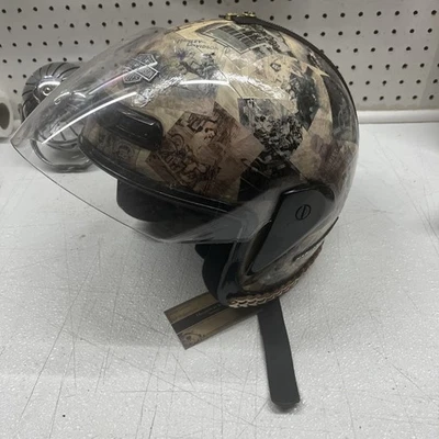 Harley Davidson Men’s Helmet Custom Decoupage By Kendi Large With Bag - Image 1 of 4