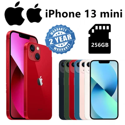 NUOVO Apple iPhone 13 mini 256GB Nero Bianco Rosso Blu Rosa Verde ✔️ Originale - Immagine 1 di 3
