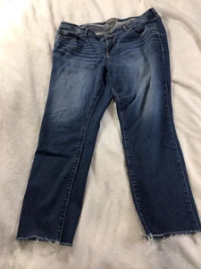 Jeans Torrid 16 Crop Boyfriend 🌿 Vintage elásticos dobladillo crudo aspecto desgastado - Imagen 1 de 6