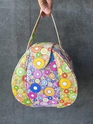 Bolso de Mano Vintage Retro Groovy Colorido Círculo Burbujas Estuche Foto 1 de 4