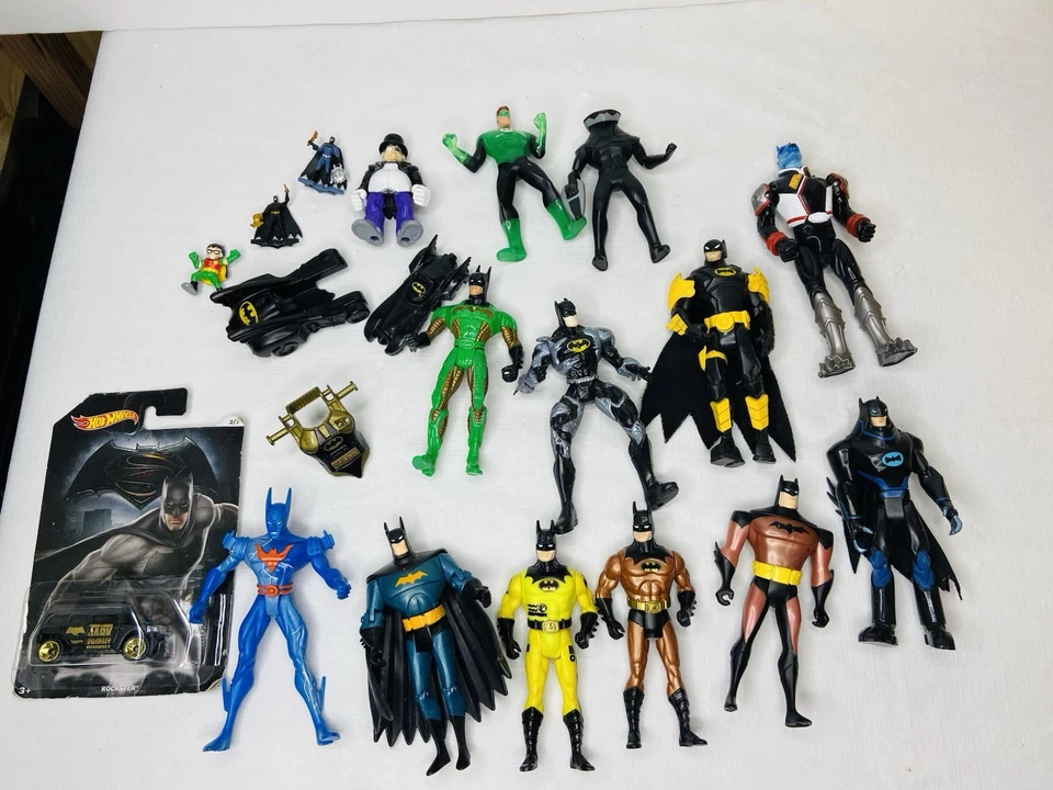 Vintage 1990s Kenner Batman Action Figures Lot  1989 Batmobile Superhero’s - Image 1 of 4