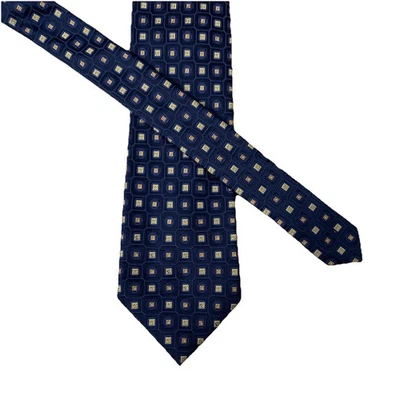 Corbata Bruno Piattelli Para Hombre Azul Cuadros XL Seda Hecha a Mano Diseñador Clásico Foto 1 de 4