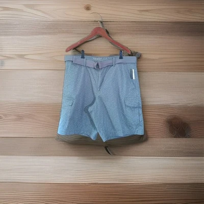 Northwest Territory Cargo Shorts Men 36 Greyish Blue Triangle Print Coastal - Image 1 of 4