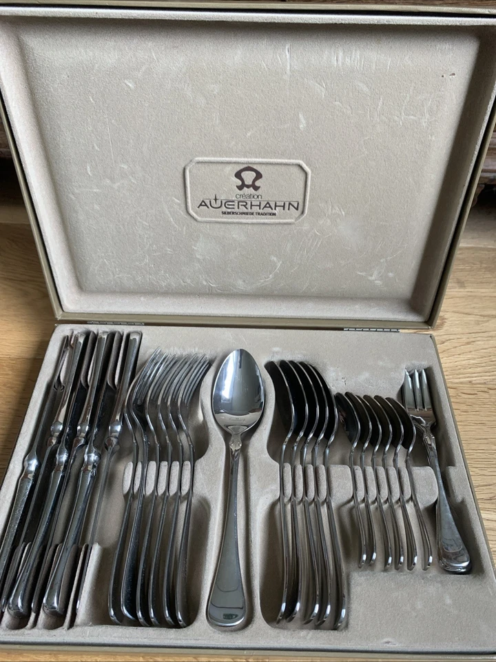 Auerhahn Regent Edelstahl Besteck 6 Personen 30 Teile selten noch zu finden - Bild 1 von 4