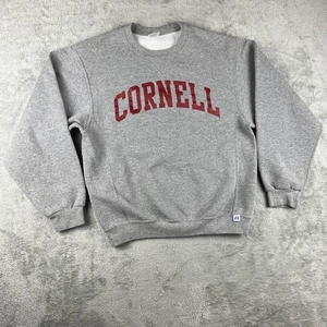 Cornell Sweatshirt Mens Medium Gray Crewneck Russell Athletic Pullover College - Picture 1 of 7