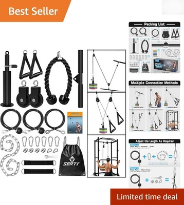 Прочная система шкивов из легированной стали — наращивание мышц с выдвижными насадками Lat - Изображение 1 из 4