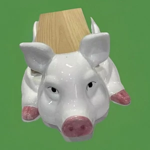 House of Lloyd Kitschy Pig Cutting Board Halloween Fall Kitchen Home Decor - Picture 1 of 12