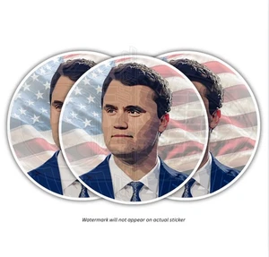 X3 Charlie Kirk 3” Sticker Decal USA United States Trump Republican Conservative - Picture 1 of 2
