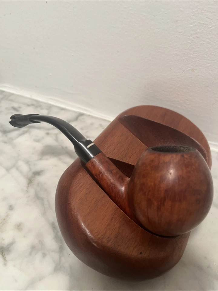 DON CARLOS FLAME GRAIN BENT Apple FREEHAND ITALIAN Estate Pipe - Hand Made - Image 1 of 4